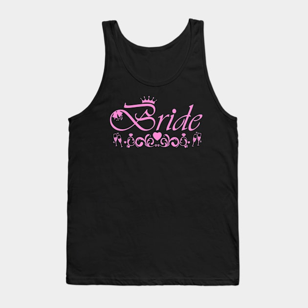 Bride - bachelorette party, (pink) Tank Top by FashionBlack